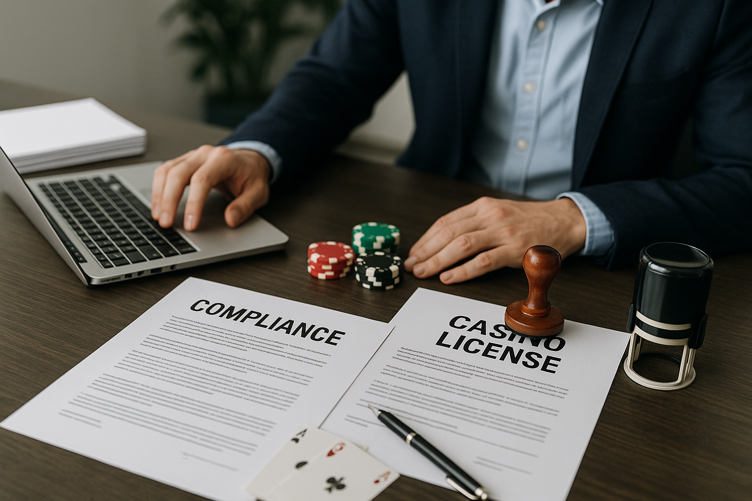 Documenti di conformità e autorizzazioni che rappresentano il sistema di licenze dei casinò digitali